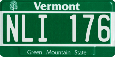 VT license plate NLI176
