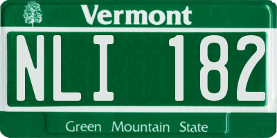 VT license plate NLI182
