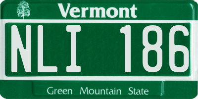 VT license plate NLI186