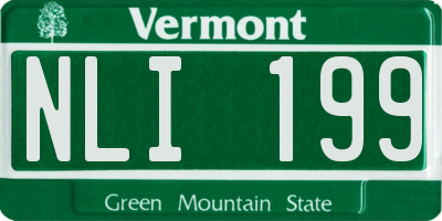 VT license plate NLI199