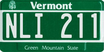 VT license plate NLI211