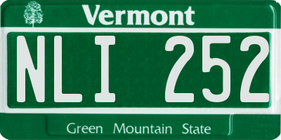 VT license plate NLI252