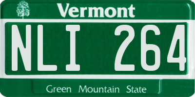 VT license plate NLI264
