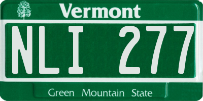 VT license plate NLI277
