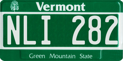 VT license plate NLI282
