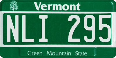 VT license plate NLI295