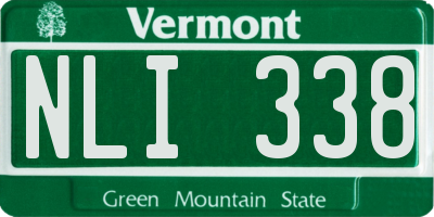 VT license plate NLI338