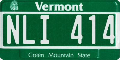 VT license plate NLI414