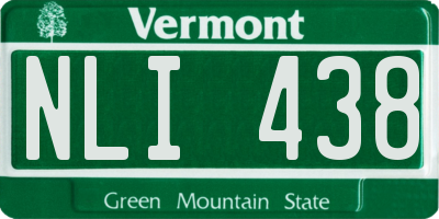 VT license plate NLI438