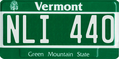 VT license plate NLI440
