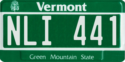 VT license plate NLI441