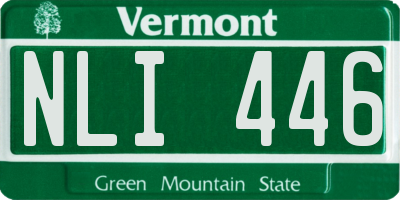 VT license plate NLI446