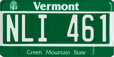 VT license plate NLI461