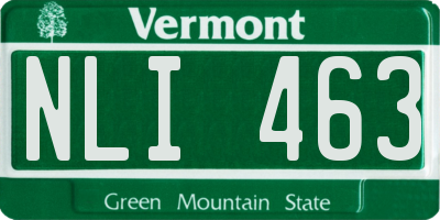VT license plate NLI463