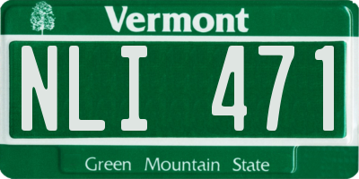 VT license plate NLI471