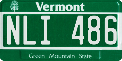 VT license plate NLI486