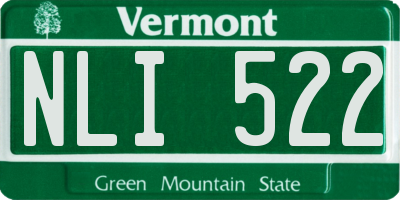 VT license plate NLI522