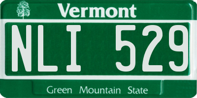 VT license plate NLI529