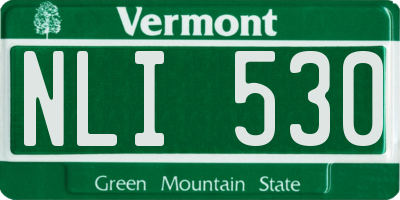 VT license plate NLI530