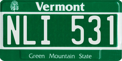 VT license plate NLI531