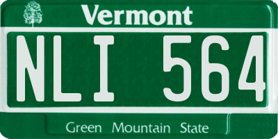 VT license plate NLI564