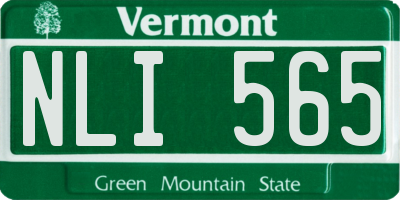 VT license plate NLI565