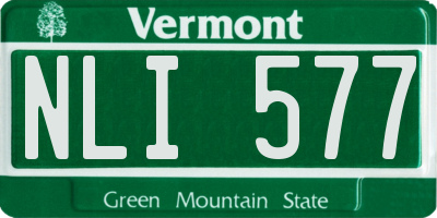 VT license plate NLI577