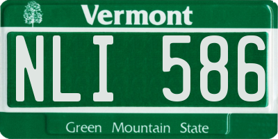 VT license plate NLI586