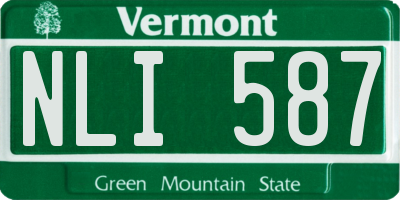 VT license plate NLI587