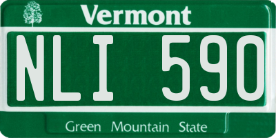 VT license plate NLI590