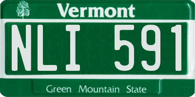 VT license plate NLI591