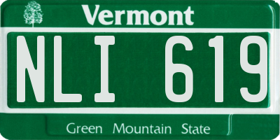 VT license plate NLI619