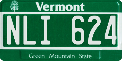 VT license plate NLI624