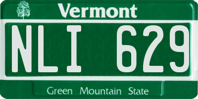 VT license plate NLI629