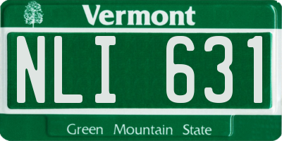 VT license plate NLI631