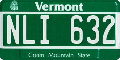 VT license plate NLI632
