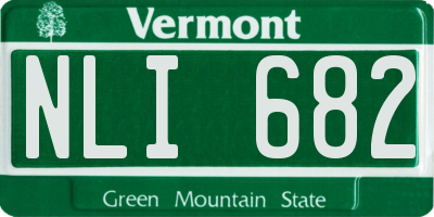 VT license plate NLI682