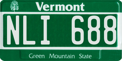 VT license plate NLI688