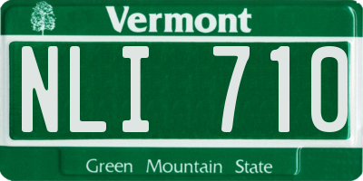 VT license plate NLI710