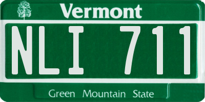 VT license plate NLI711