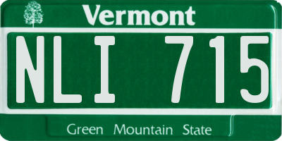 VT license plate NLI715