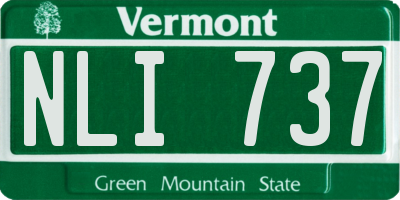 VT license plate NLI737