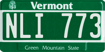 VT license plate NLI773