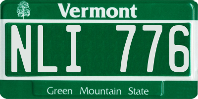 VT license plate NLI776
