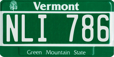 VT license plate NLI786