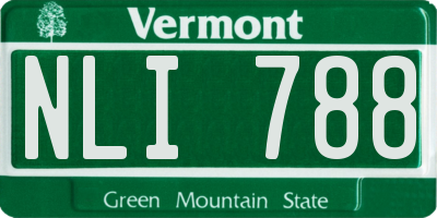 VT license plate NLI788