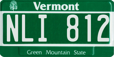 VT license plate NLI812
