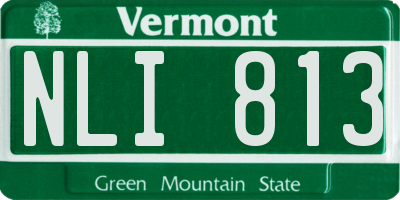 VT license plate NLI813