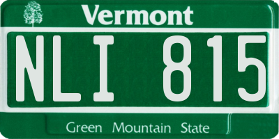 VT license plate NLI815