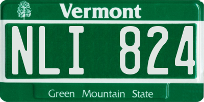 VT license plate NLI824